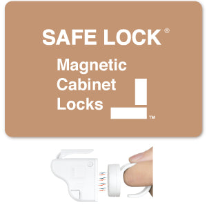 Roving Cove Magnetic Cabinet Drawer Lock for Child Safety, 4 Locks 2 R