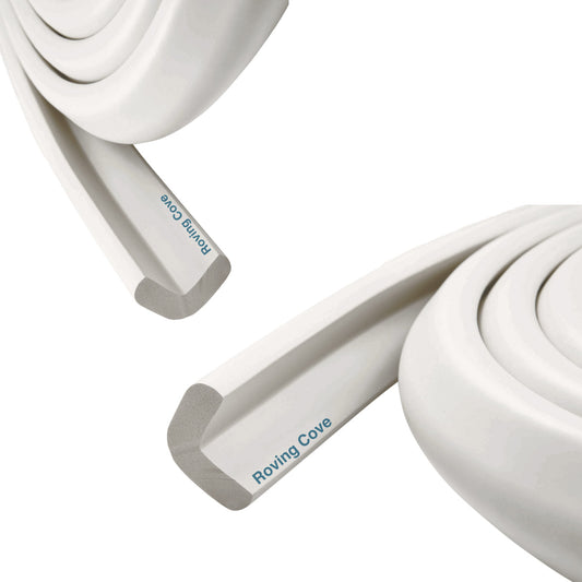 Roving Cove Edge and Corner Protector for Baby Proofing. Soft NBR Rubber Foam. Furniture and Fireplace Safety Corner Edge Bumper Guard, 3M Adhesive. Protect you and your loved ones from dangerous sharp edge and corners of fireplace, hearths, tables, desks, shelves, bed frames, and other furniture in your home.