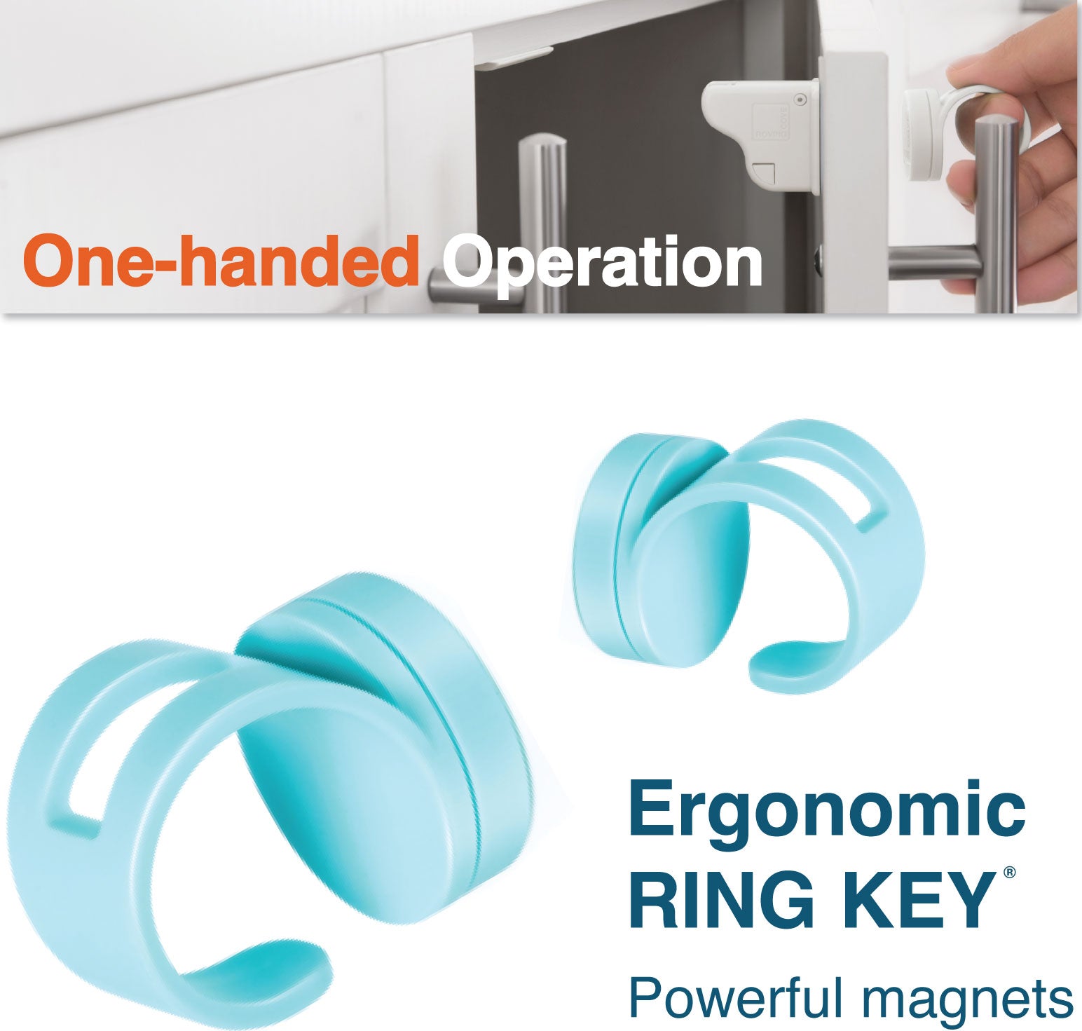 Roving Cove Magnetic Cabinet Drawer Locks with Ring Key for Baby Proofing and Child Safety. 3M Adhesive, no drilling or template. Concealed in cabinets, drawers and cupboards. Keep babies and pets safe from dangerous items in your kitchen and bathroom.