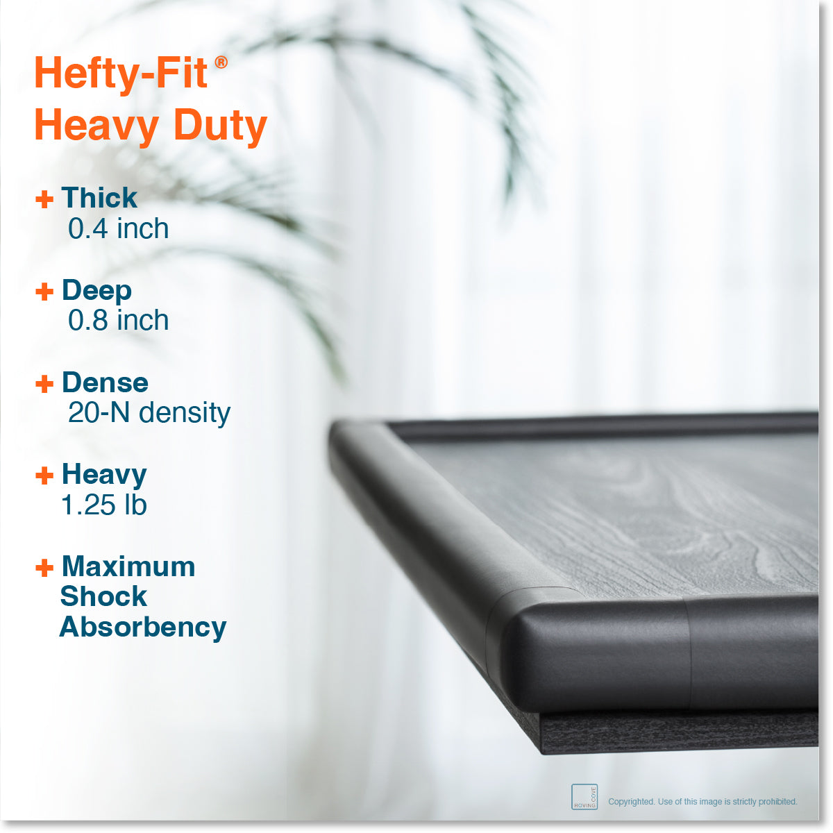 Roving Cove Edge and Corner Protector for Baby Proofing. Soft NBR Rubber Foam. Furniture and Fireplace Safety Corner Edge Bumper Guard, 3M Adhesive. Protect you and your loved ones from dangerous sharp edge and corners of fireplace, hearths, tables, desks, shelves, bed frames, and other furniture in your home.