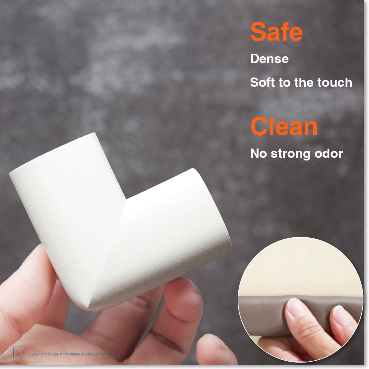 Roving Cove Edge and Corner Protector for Baby Proofing. Soft NBR Rubber Foam. Furniture and Fireplace Safety Corner Edge Bumper Guard, 3M Adhesive. Protect you and your loved ones from dangerous sharp edge and corners of fireplace, hearths, tables, desks, shelves, bed frames, and other furniture in your home.
