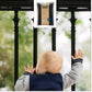 Roving Cove Indoor and Outdoor Banister Guard and Railing Safety Net for baby proofing stairway railing, deck, patio, balcony and beyond. Keep your babies, pets and toys from falling through banisters. Available on Amazon. 