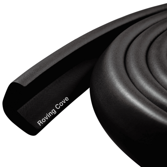 Roving Cove Edge and Corner Protector for Baby Proofing. Soft NBR Rubber Foam. Furniture and Fireplace Safety Corner Edge Bumper Guard, 3M Adhesive. Protect you and your loved ones from dangerous sharp edge and corners of fireplace, hearths, tables, desks, shelves, bed frames, and other furniture in your home.