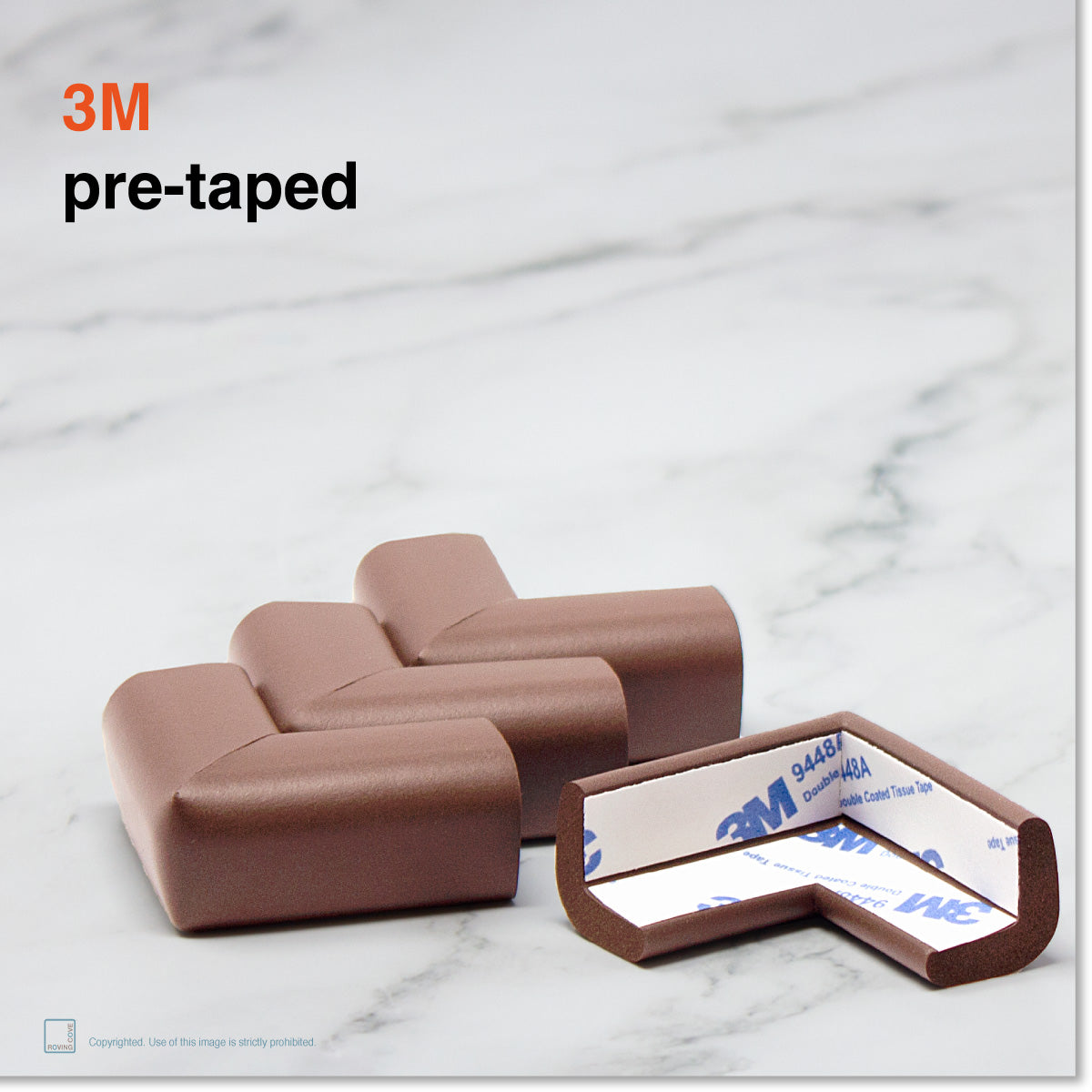 Roving Cove Corner Protector for Baby Proofing. Soft NBR Rubber Foam. Furniture and Fireplace Safety Corner Bumper Guard, 3M Adhesive Pre-taped. Protect you and your loved ones from dangerous sharp edge and corners of fireplace, hearths, tables, desks, shelves, bed frames, and other furniture in your home.