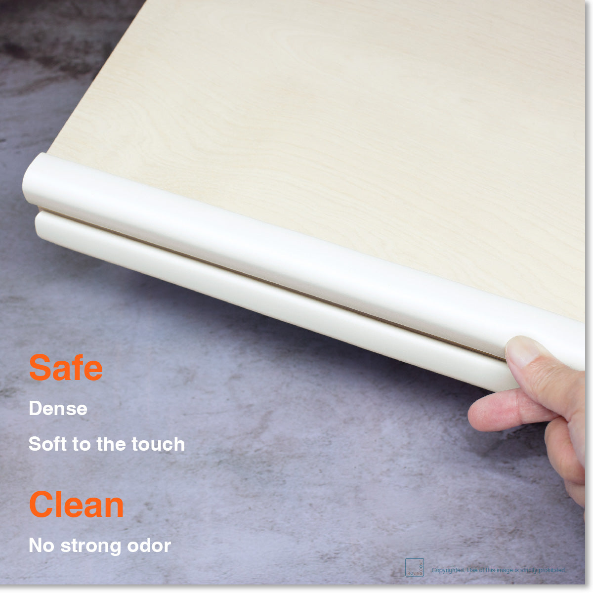 Roving Cove Edge and Corner Protector for Baby Proofing. Soft NBR Rubber Foam. Furniture and Fireplace Safety Corner Edge Bumper Guard, 3M Adhesive. Protect you and your loved ones from dangerous sharp edge and corners of fireplace, hearths, tables, desks, shelves, bed frames, and other furniture in your home.