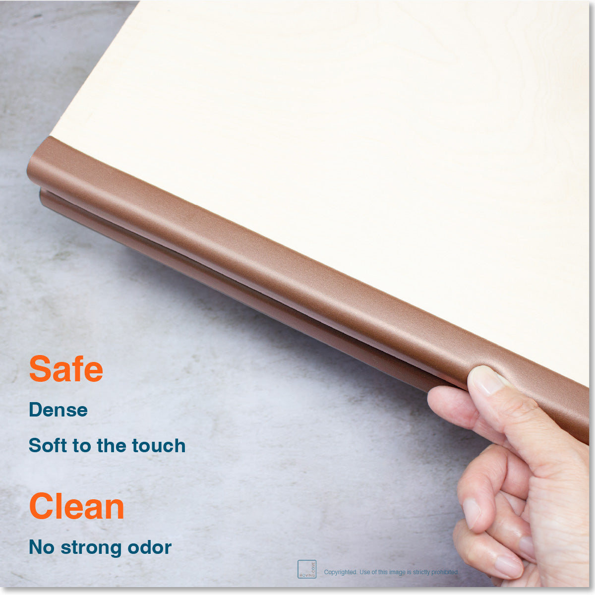 Roving Cove Edge and Corner Protector for Baby Proofing. Soft NBR Rubber Foam. Furniture and Fireplace Safety Corner Edge Bumper Guard, 3M Adhesive. Protect you and your loved ones from dangerous sharp edge and corners of fireplace, hearths, tables, desks, shelves, bed frames, and other furniture in your home.