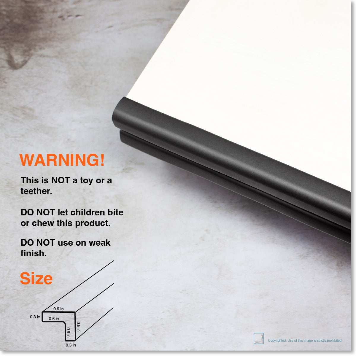 Roving Cove Edge and Corner Protector for Baby Proofing. Soft NBR Rubber Foam. Furniture and Fireplace Safety Corner Edge Bumper Guard, 3M Adhesive. Protect you and your loved ones from dangerous sharp edge and corners of fireplace, hearths, tables, desks, shelves, bed frames, and other furniture in your home.