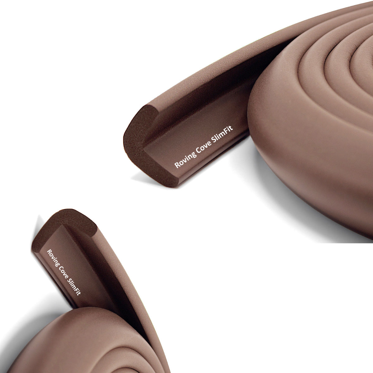 Roving Cove Edge and Corner Protector for Baby Proofing. Soft NBR Rubber Foam. Furniture and Fireplace Safety Corner Edge Bumper Guard, 3M Adhesive. Protect you and your loved ones from dangerous sharp edge and corners of fireplace, hearths, tables, desks, shelves, bed frames, and other furniture in your home.
