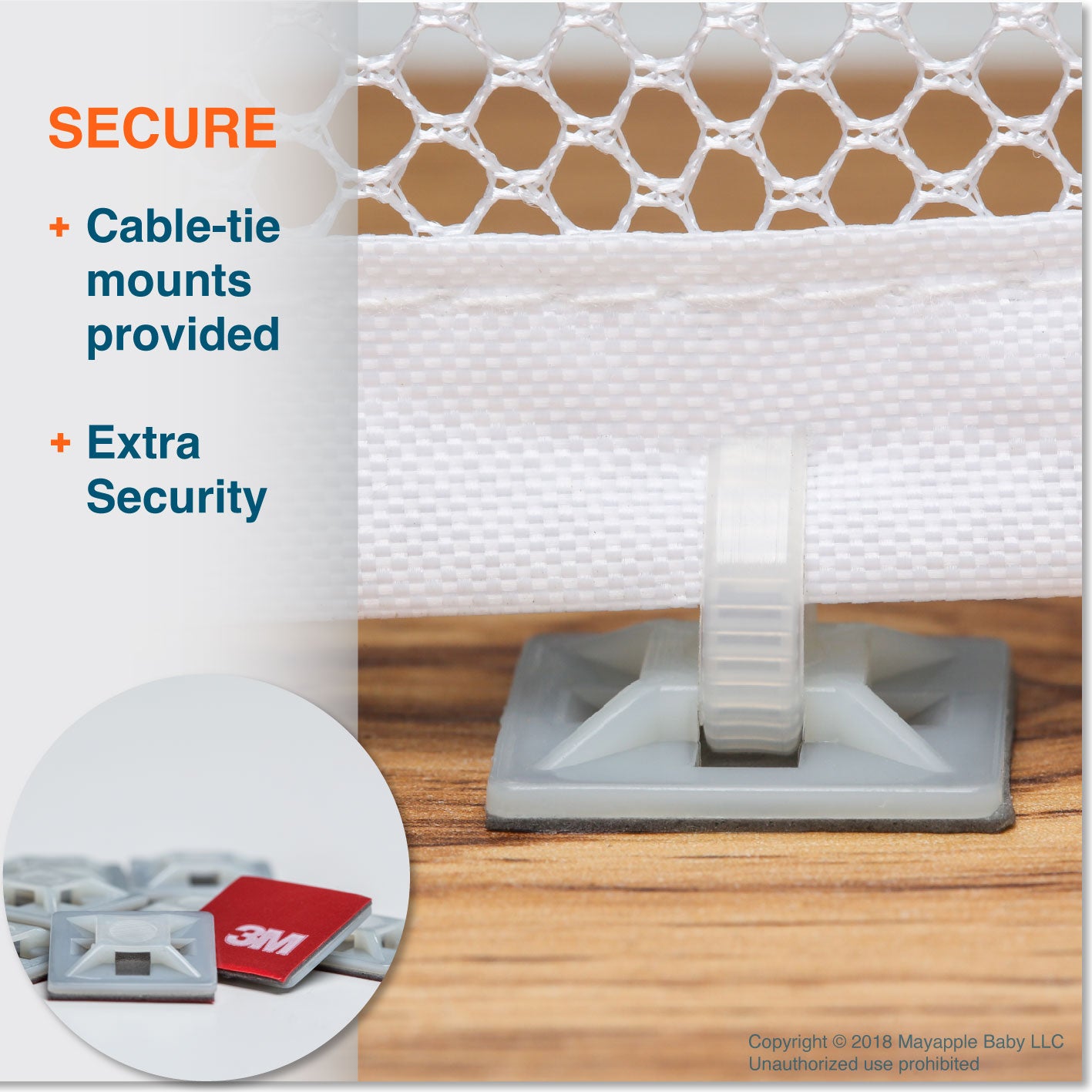 Roving Cove Indoor and Outdoor Banister Guard and Railing Safety Net for baby proofing stairway railing, deck, patio, balcony and beyond. Keep your babies, pets and toys from falling through banisters. Available on Amazon. 